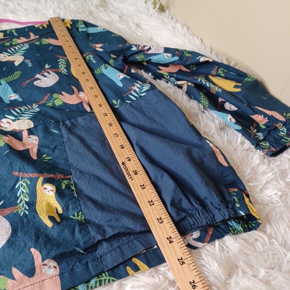 Moss Club Sloth Print Women's Cotton Blouse M/L - Picture 3 of 8